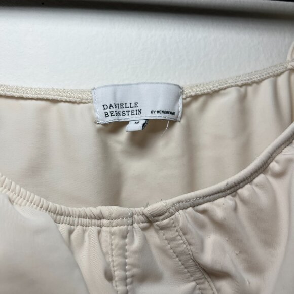Danielle Berstein by WeWoreWhat cream bodysuit - Size Medium - Picture 10 of 10